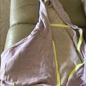 Free People Vibrant Purple Jacket with Yellow Trim